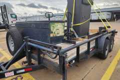 Here are photos of us picking up a new Hamilton bank safe from a dock and then transporting it to a bank where we delivered and installed it in Dallas, TX