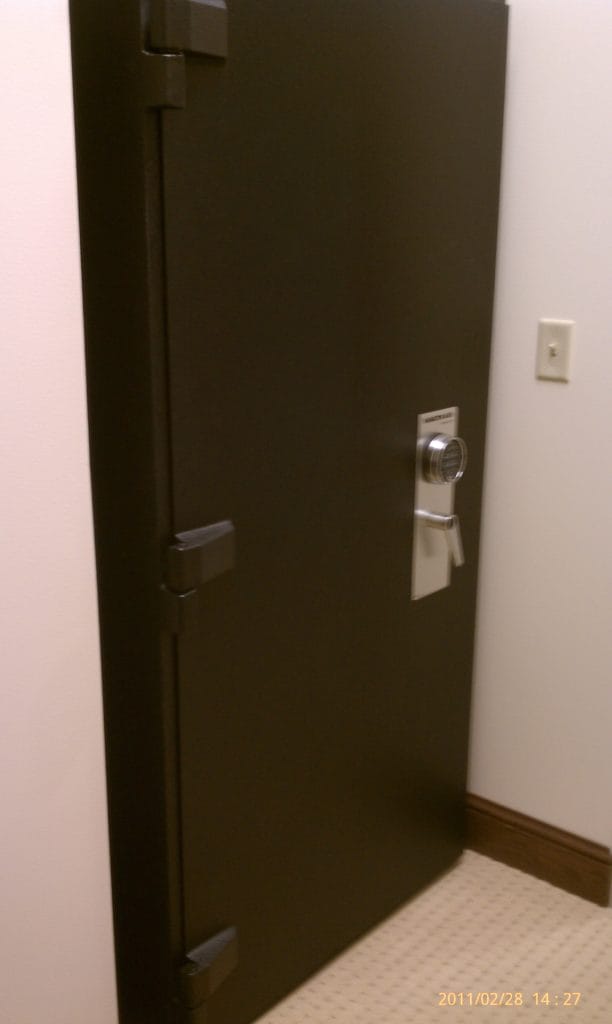 Here is a large TL-30 rated bank safe filled with safe deposit nests that we moved out of a bank branch that was closing in Fort Worth, TX.