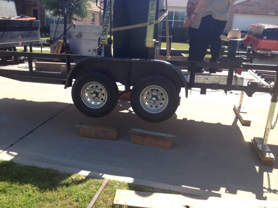 Moving a Gun Safe off a Tractor Trailer in Dallas, TX
