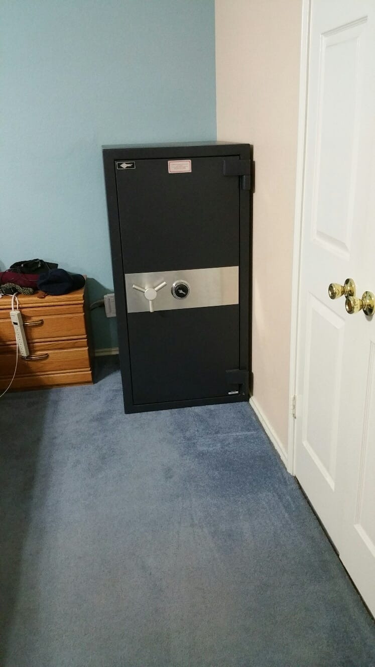 20160303_143645_1478634528279_resized – THE SAFE PROS Safe Installation Services completed with safe anchored securely.