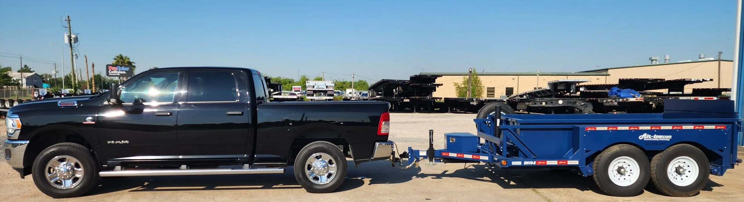 Our truck and safe moving trailer