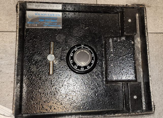 Floor safe restored after professional safe opening in Fort Worth